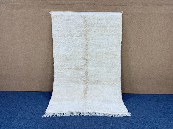 Minimalist Moroccan Rug - Authentic Beni Ourain 5x8 Rug - Modern Moroccan Rug - Neutral Bohemian Style - Moroccan Handwoven Carpet