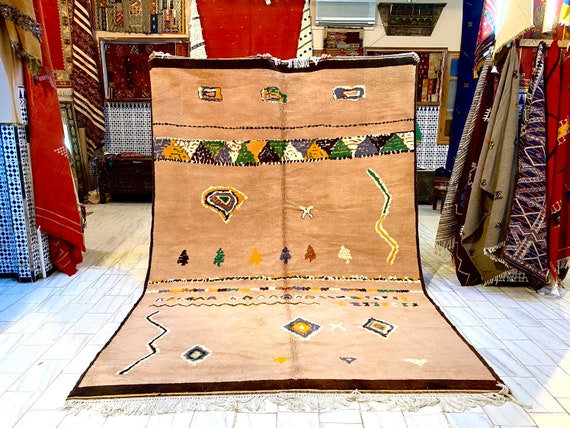 AUTHENTIC MOROCCAN RUG 8x12 - handmade wool rug Taznakhet rug, piece of art 7.10 x 12 Feet