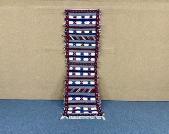 Berber Glaoui Runner 2x7 ft –Handmade Moroccan Runner Rug – Berber Hallway Carpet – Entryway & Kitchen Rug– Tribal Boho Rug – Free Shipping
