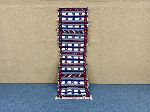 Berber Glaoui Runner 2x7 ft –Handmade Moroccan Runner Rug – Berber Hallway Carpet – Entryway & Kitchen Rug– Tribal Boho Rug – Free Shipping