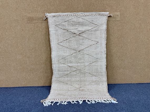 Moroccan Zanafi Rug – 3 x 5 ft Wool Flatweave – Berber Handwoven Carpet – Traditional Rug –Handmade Boho Decor – Free Shipping