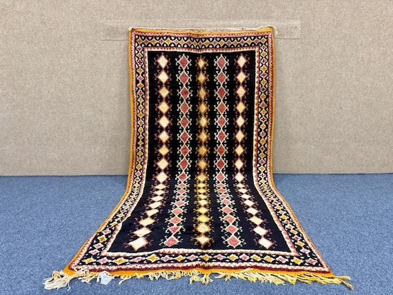 Handmade Moroccan Rug 3x7 ft – Unique Wool Rug – Berber Rug –