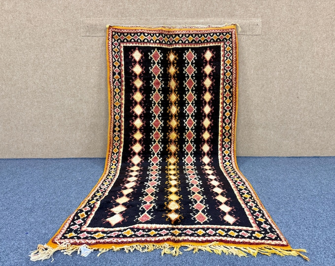 Handmade Moroccan Rug 3x7 ft – Unique Wool Rug – Berber Rug –