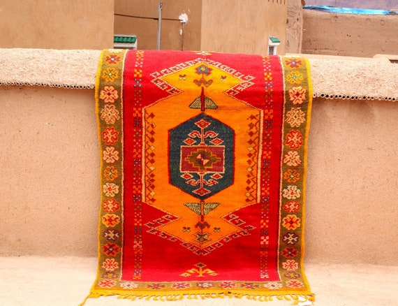 BEAUTIFUL TAZNAKHT RUG 4x7, berber moroccan area rug handmade