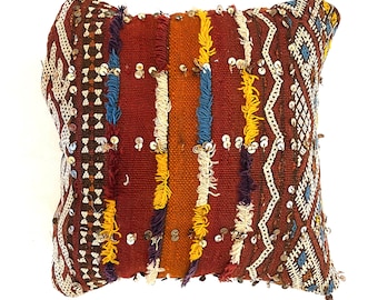 MORROCAN BERBER PILLOW covers 20x20, handmade throw pillow cover, halloween pillow
