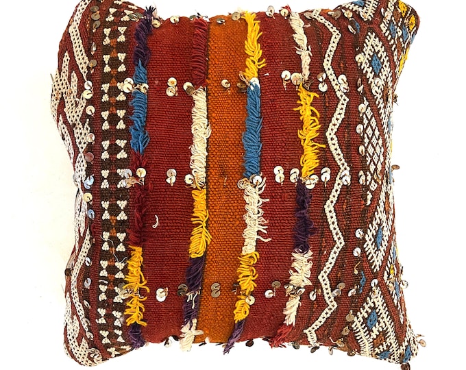 MORROCAN BERBER PILLOW covers 20x20, handmade throw pillow cover, halloween pillow