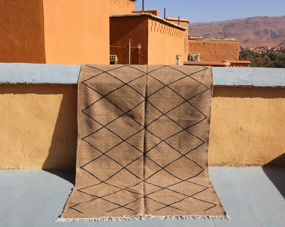 GORGEOUS BERBER RUG - 5x8 rug, moroccan rug handmade kilim flatweave