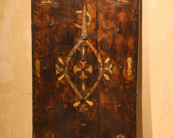 moroccan door, african door pull, cedar door, 17x32 inch door