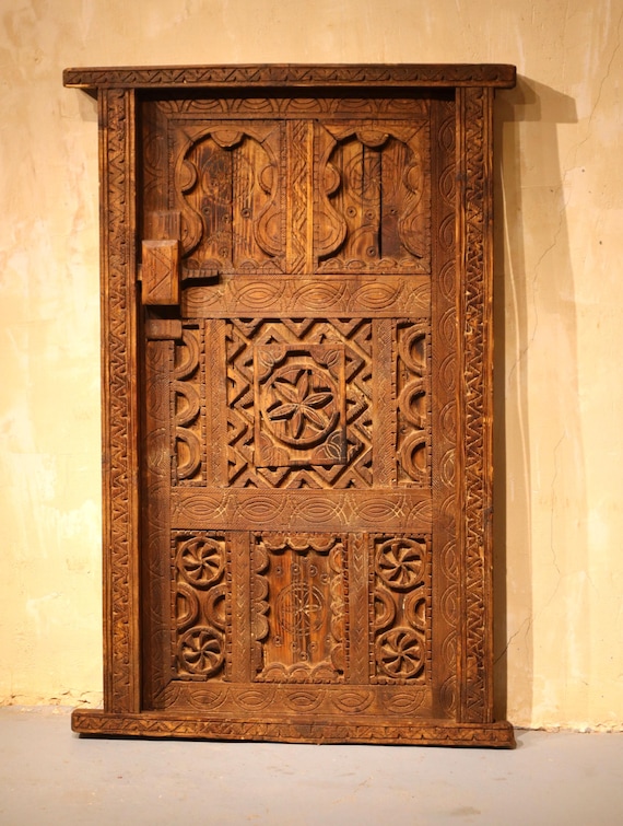 moroccan door frame, islamic door, berber door, 29x43 inch door, moroccan door art