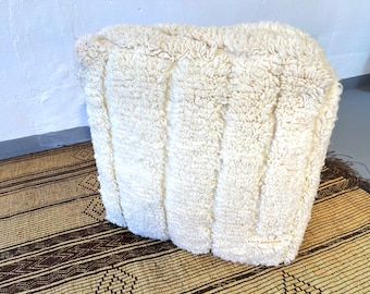 beni ourain pouf, cube pouf, berber pouf, Moroccan pouf 24 x 24 - stuffed pouf - floor cushion - berber pouf - Moroccan pouffe