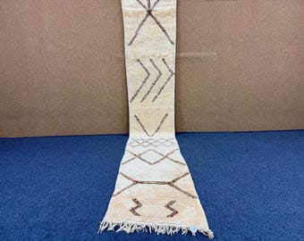 Moroccan Runner Rug – Boho Hallway Rug – Long Wool Rug Handmade in Morocco