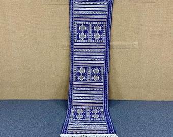 Kilim Runner Rug – Moroccan Flat Weave 2x9 ft – Bohemian Entryway Rug – Handmade Berber Textile – Free Shipping