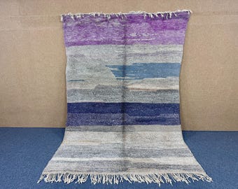 Thick Plush Moroccan Rug – Handwoven Mrirt Wool 7x10 Carpet – Soft Neutral Feel– Luxury Berber Rug for Living Room - Large Rug - Home Decor