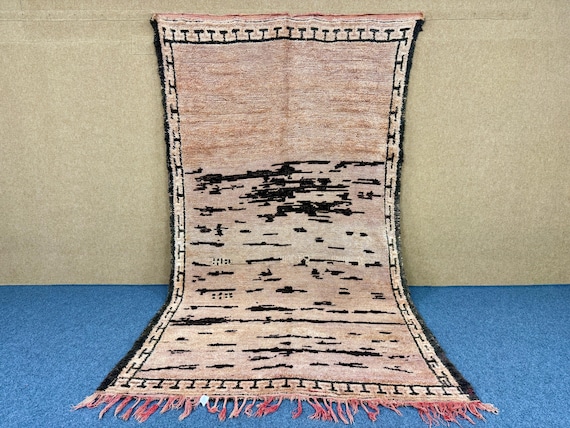 One of a Kind Boujaad Rug 6x11 ft– Vintage Moroccan Wool Carpet – Handmade Berber Tribal Rug – Boho Home Decor – Free Shipping