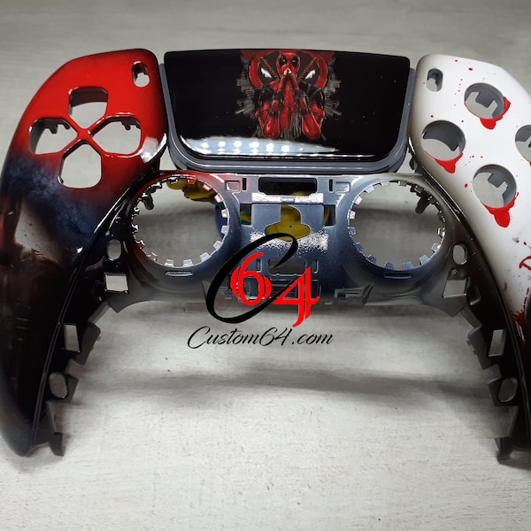 Coque Manette ps5 custom deadpool