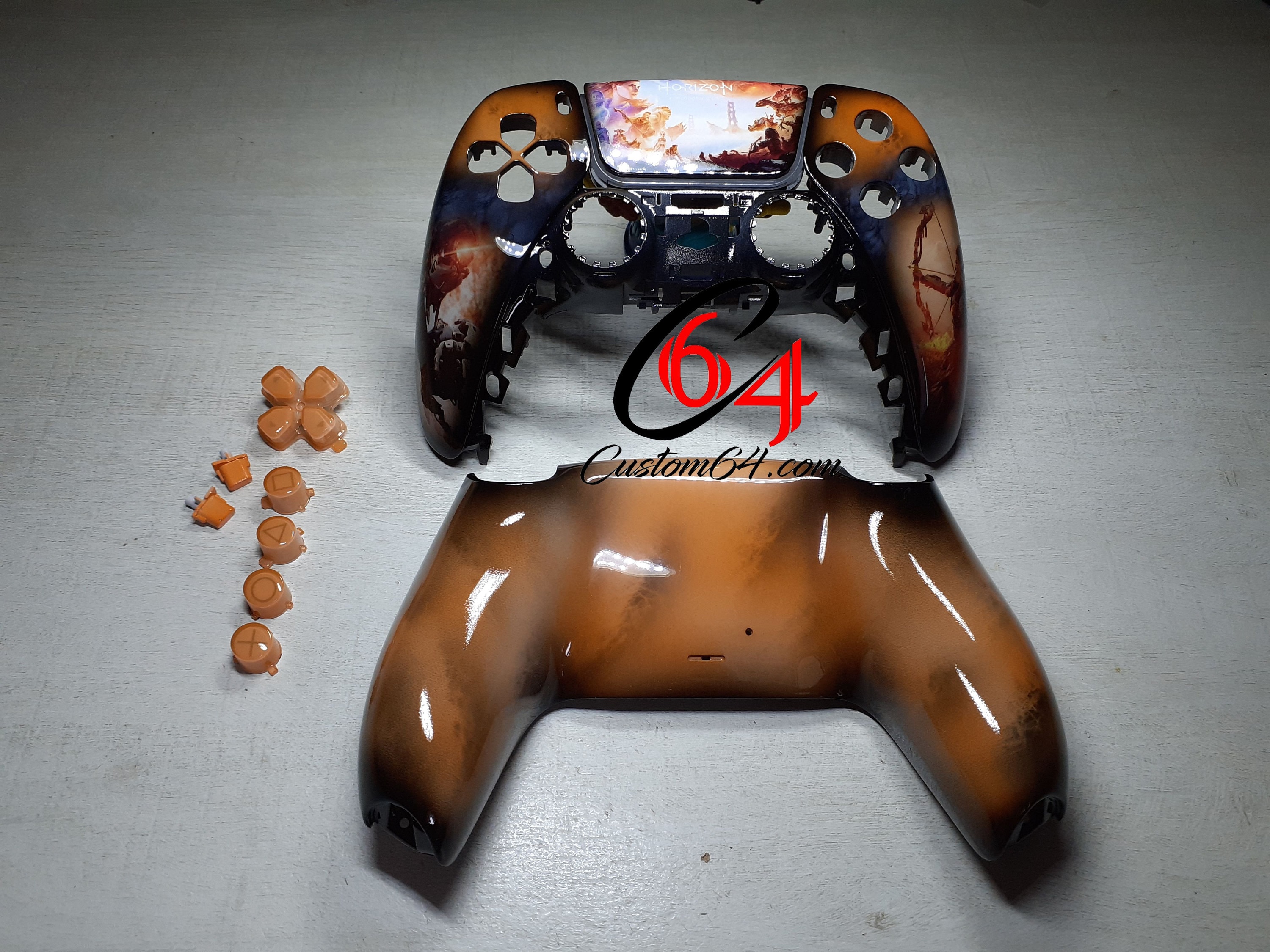 Coque centrale manette PS5 custom Orange