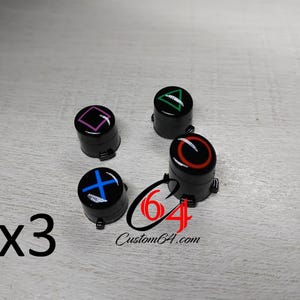 Lot 3 vintage Xbox One-knoppensets, PlayStation glanzend