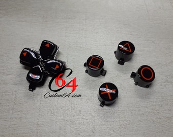 ps5 benutzerdefinierte Taste schwarz orange glänzend Playstation 5