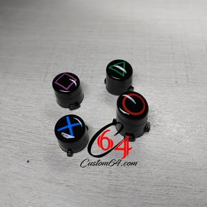 Vintage Xbox One buttons, shiny PlayStation