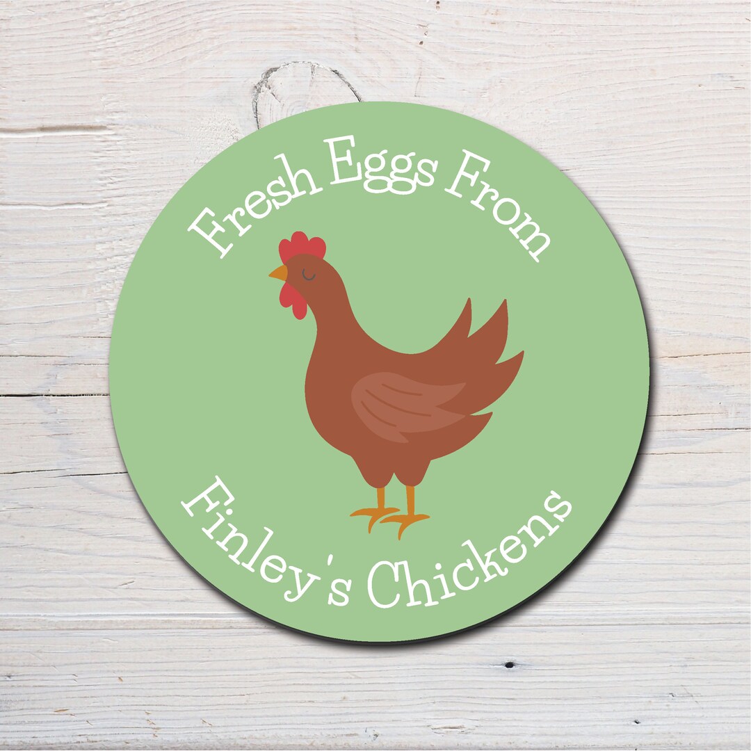 Egg Stickers, Chicken Labels for Fresh Eggs, Egg Carton Round ...