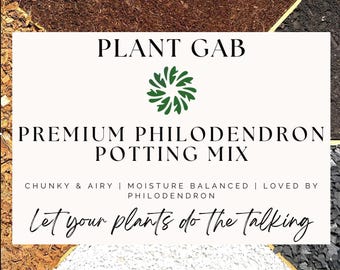 Premium Potting Mix for Philodendron – Soil Free Mix for Philodendron - Peat Free Philodendron Potting Mix - Chunky Philodendron Substrate