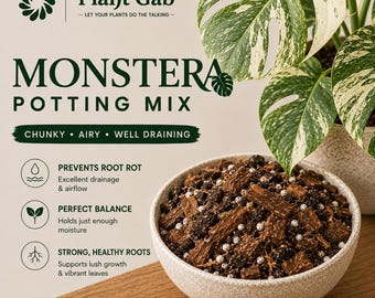 Monstera Potting Mix | Premium Potting Mix for Monstera | Soil Free Mix for Monstera | Peat Free Monstera Potting Mix | Monstera Substrate