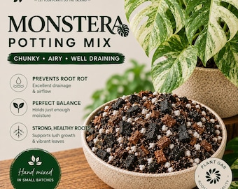 Premium Potting Mix for Monstera | Soil Free Mix for Monstera | Peat Free Monstera Potting Mix | Monstera Substrate