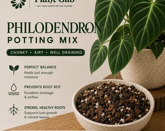 Philodendron Potting Mix - Premium Potting Mix for Philodendron – Soil Free Mix - Peat Free Philodendron Potting Mix - Chunky Substrate