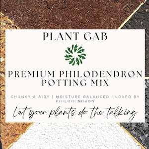 Premium Potting Mix for Philodendron – Soil Free Mix for Philodendron - Peat Free Philodendron Potting Mix - Chunky Philodendron Substrate