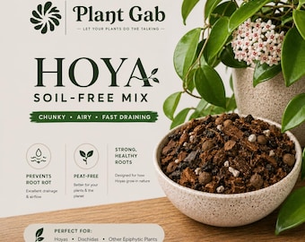 Hoya Potting Mix | Premium Hoya Potting Mix | Soil-Free Chunky Mix | Fast Draining Epiphyte Substrate | Peat-Free | For Hoyas and Dischidias