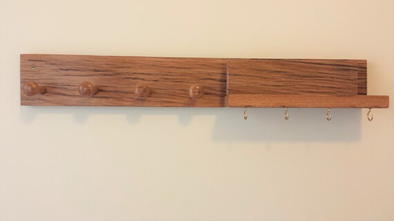 entry organizer , 100 yo Ash wood, wooden mail and key organize