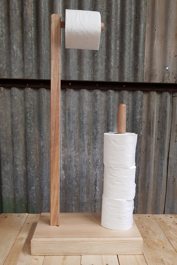 Standing Log Toilet Paper Holder