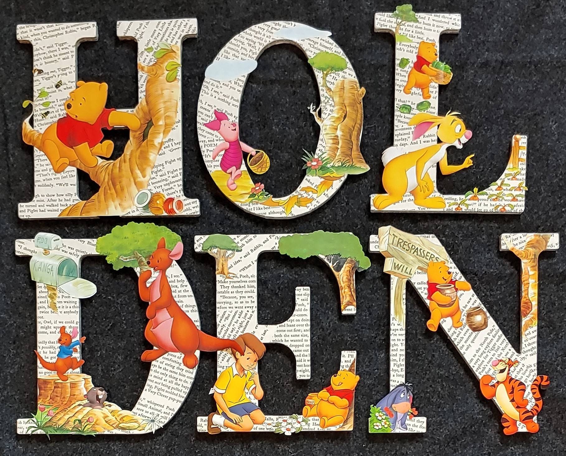 Winnie The Pooh Classic Pooh nursery name letters wooden Etsy