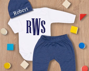 Baby Boy Coming Home Outfit Personalized, Newborn Baby Boy Outfit