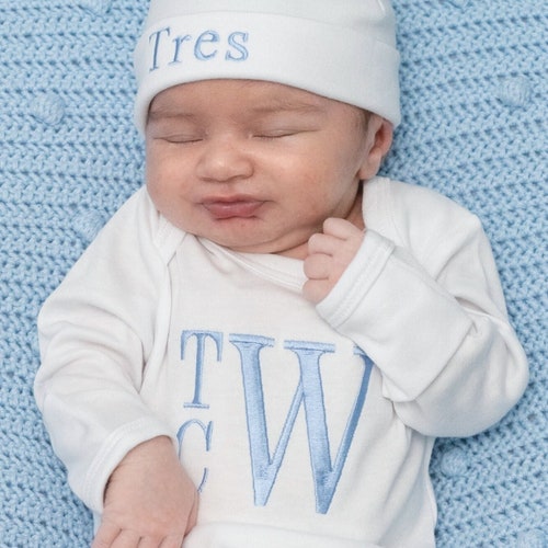 Personalized Baby Boy Gown Baby Coming Home Outfit Etsy