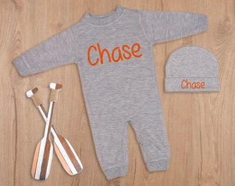 Baby Boy Coming Home Outfit for Newborn Personalized Sleeper Monogrammed Baby Gift Baby Shower Gift Size Newborn/0-3Months