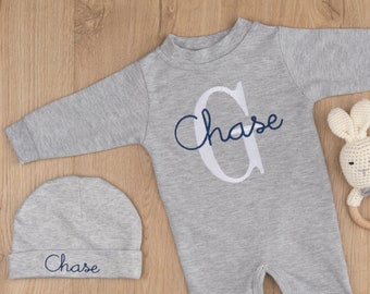 Baby Boy Coming Home Outfit for Newborn Personalized Sleeper Monogrammed Baby Gift Baby Shower Gift Size Newborn/0-3Months