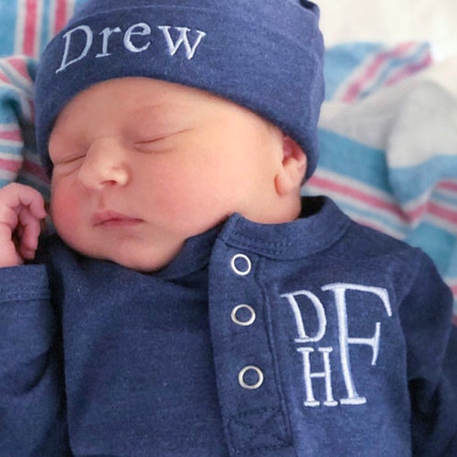 Baby Boy Coming Home Outfit Newborn Boy Clothes Personalized Etsy