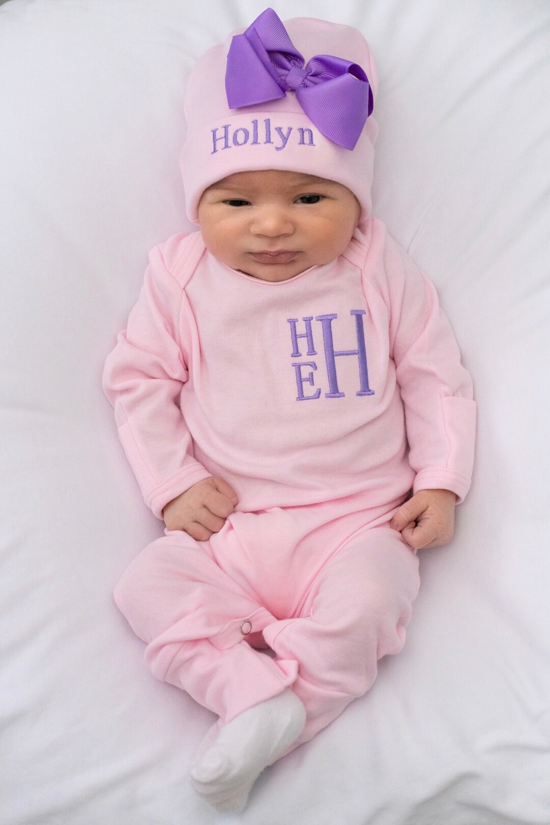 Baby Girl Coming Home Outfit Baby Girl Clothes Personalized Etsy
