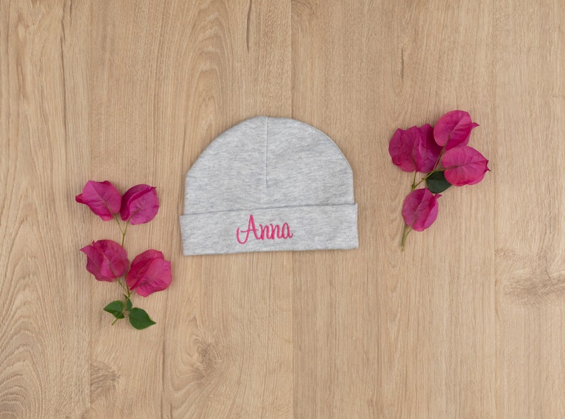 Newborn Girl Coming Home Outfit with Embroidered Monograms Pink