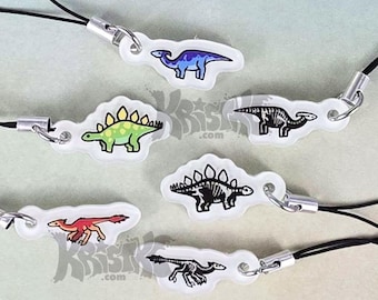 Tiny Dinosaur Glow in the Dark Phone Charms