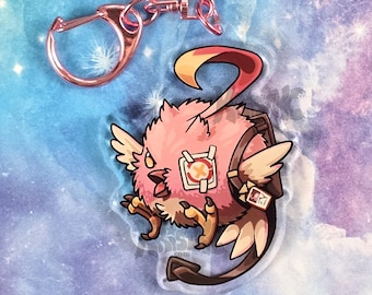 Ifa's Cacucu - Genshin Impact - Round Bird - 2.5 inch Clear Acrylic Keychain