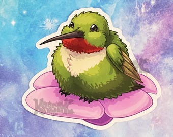 Hummingbird Borb (Bird) Die Cut Vinyl Sticker 3in