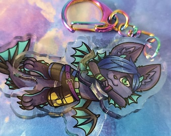 Krist Fersona vtuber - Swaying 3in Clear Acrylic keychains