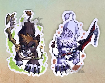 Sora & Riku Lion with Keyblade - Die Cut Vinyl Sticker 3in Kingdom Hearts