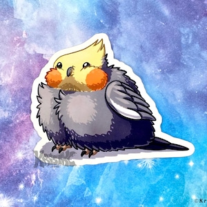 Cockatiel Borb (Bird) Die Cut Vinyl Sticker 3in