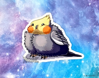 Cockatiel Borb (Bird) Die Cut Vinyl Sticker 3in