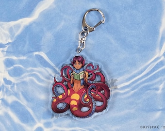 Octopus Merman OC, Narikol - Mermaid 2.5 inch Acrylic Keychain