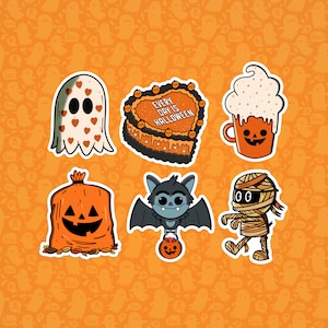 Cute Halloween Sticker Pack | Spooky Cute Halloween Stickers | Stickers for Halloween Lovers | Fall Stickers | Halloween Gift Set