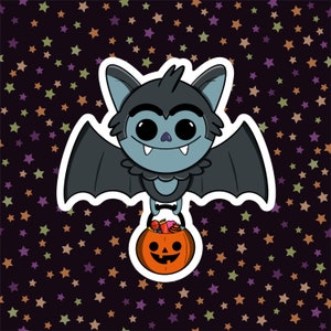 Halloween Bat Sticker | Cute Bat Sticker | Spooky Cute | Cartoon Bat | Halloween Art